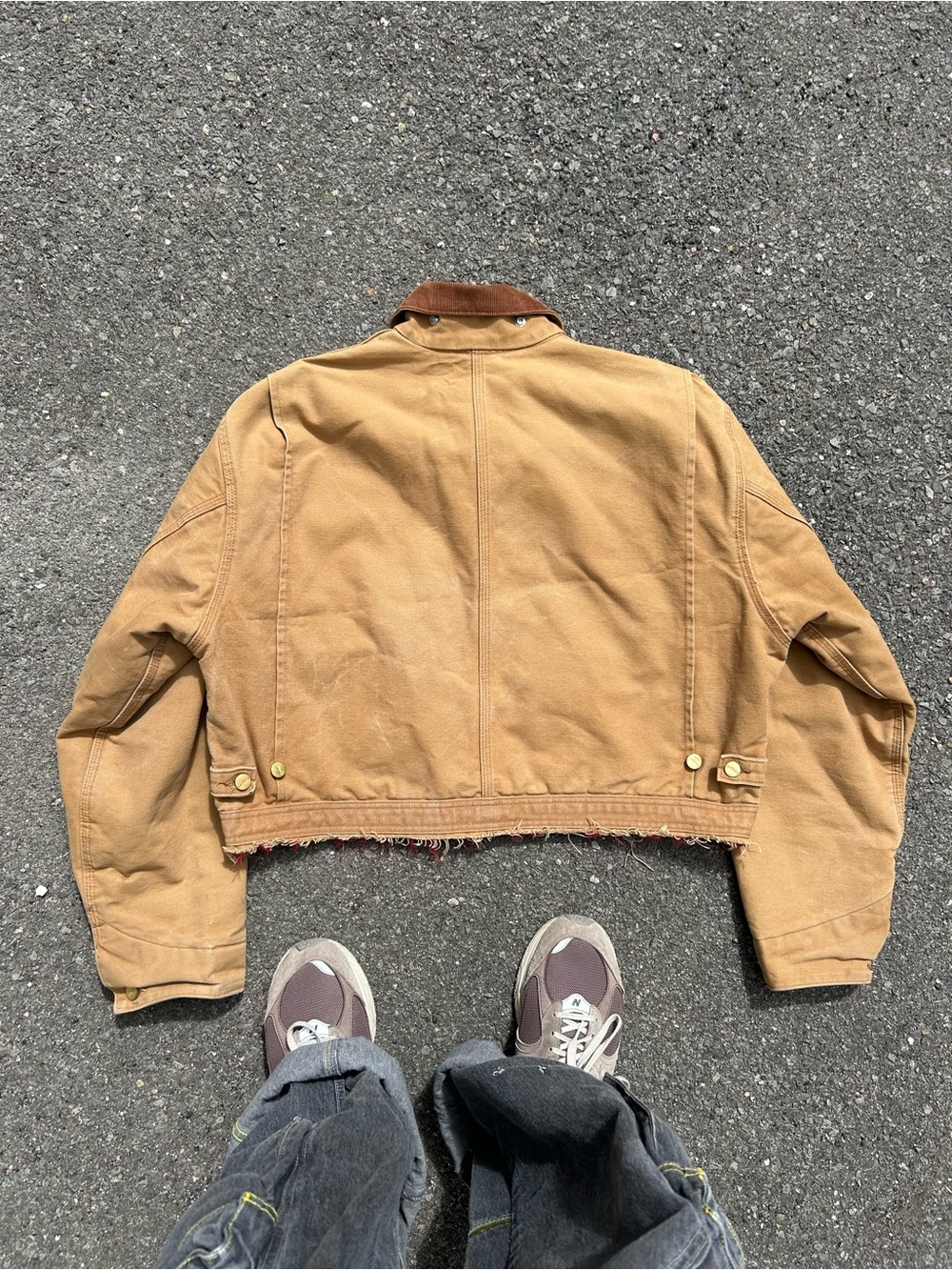 Carhartt Men's Brown Corduroy Collar Tan Work Jacket - Picture 2 of 7
